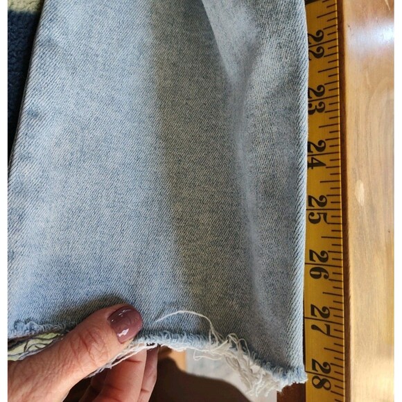 Altar'd State Jeans Women's Size 24 Light Blue Distressed Raw Hem - Picture 7 of 12